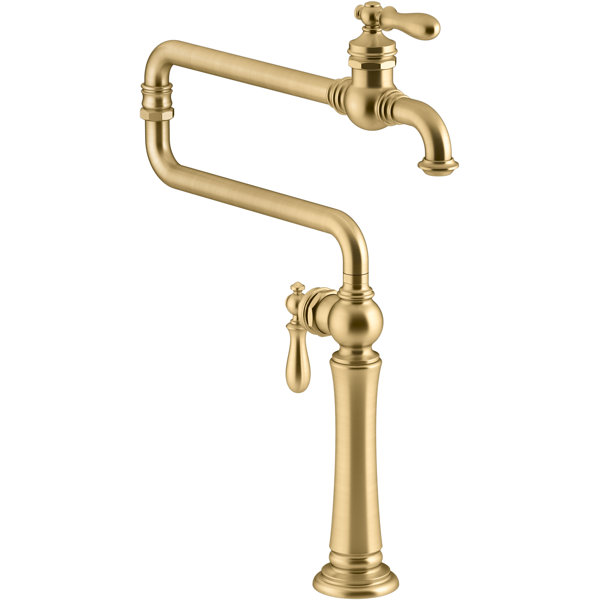 Kohler Artifacts SingleHole DeckMount Pot Filler Kitchen Sink Faucet